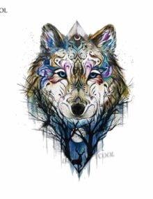 HXMAN Wolf Tillfällig Tatuering