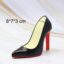 Black high heel shoe
