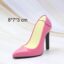 Pink high heel shoe