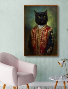 'Den Adliga Katten' Canvas Poster Väggdekor