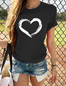 T-Shirt med Hjärta