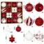 NEW 44pcs red whit