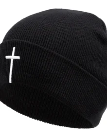 Mössa Med Kristet Kors | Vit, Svart